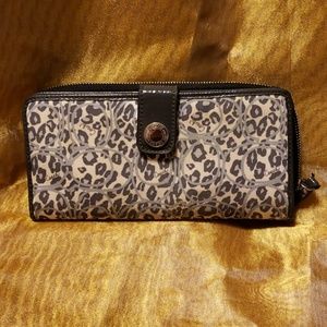 Coach leopard print wallet